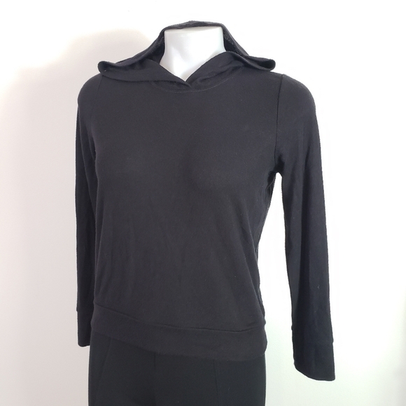 Z by Zella black crop hoodie sweatshirt size large - Picture 1 of 10